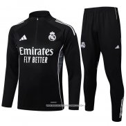 Tuta da Track Felpa Real Madrid Nero 25-26