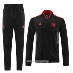 Tuta da Track Giacca Manchester United 22/23 Nero e Rosso