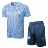 Tuta da Track Manchester City 2024 Manica Corta Blu - Pantaloncini -25