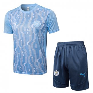 Tuta da Track Manchester City 2024 Manica Corta Blu - Pantaloncini -25