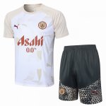 Tuta da Track Manchester City 24/25 Manica Corta Giallo - Pantaloncini