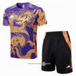 Tuta da Track Real Madrid Manica Corta Purpura - Pantaloncini Dragon 24-25